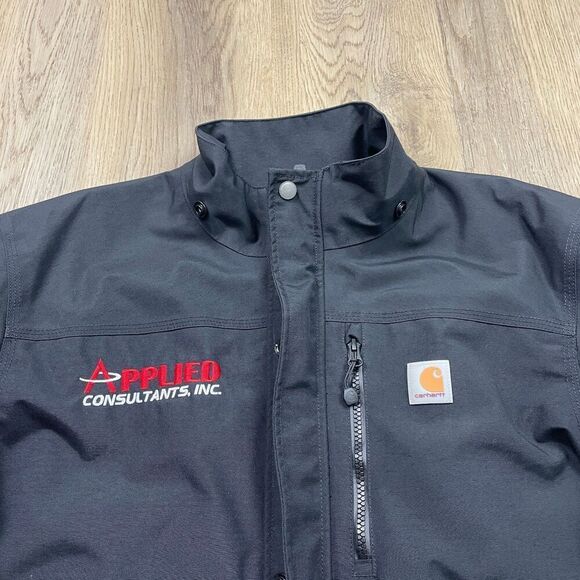 Carhartt Jacket Mens Medium Black Storm Defender Workwear Full Zip Outdoor - Picture 2 of 14